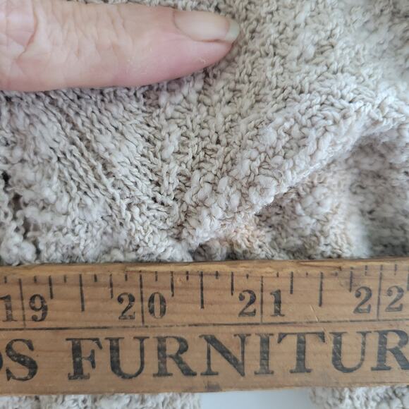 J. Jill Sweater Cardigan Cream Open front chunky Matching Sweater Tank SZ L - Picture 6 of 14